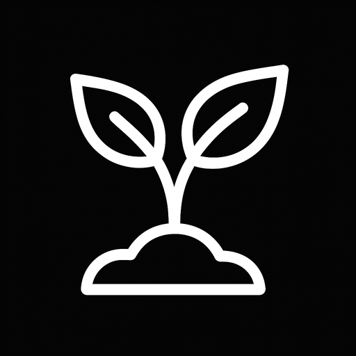 plant icon 
white.
In-Game asset.  2d.  High contrast.  No shadows