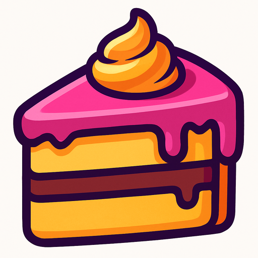 cake.
In-Game asset.  2d.  High contrast.  No shadows