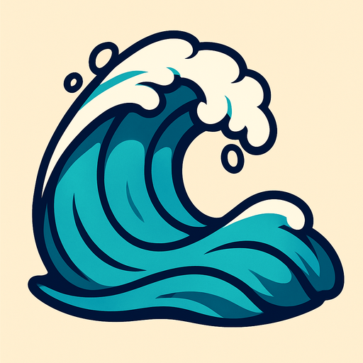 wave.
In-Game asset.  2d.  High contrast.  No shadows