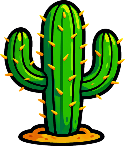 make a cactus.
In-Game asset.  High contrast.  No shadows