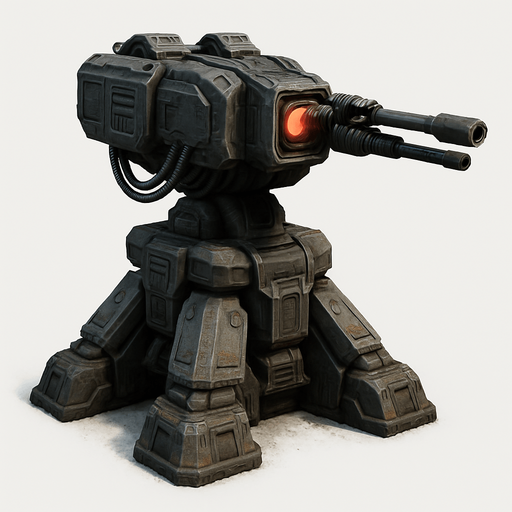 Uzay Savunma Kulesi - Yazısız - Gerçekçi.
In-Game asset.  High contrast.  No shadows