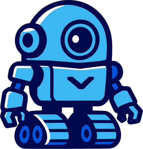 Blue semibot.
In-Game asset.  High contrast.  No shadows