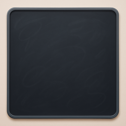 An black office whiteboard, square, nothing on it but with it has some marks from previous drawings. Should work as a background for a modal dialog. Cute soft graphics. soft ambient light. semi-matte to satin surfaces. naturalistic with slight saturation boost colors. Tone is premium, friendly, clean with lifestyle or service-oriented appeal.
In-Game asset.  2d.  High contrast.  High resolution. No shadows
