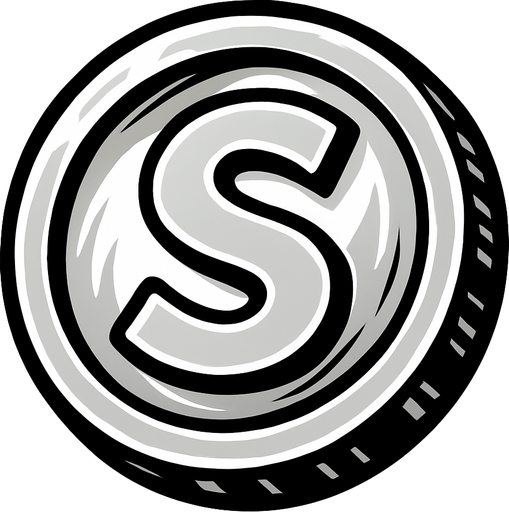 Silver coin.
In-Game asset.  2d.  High contrast.  No shadows