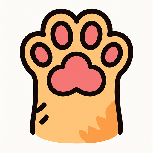 patita de gato.
In-Game asset.  2d.  High contrast.  No shadows