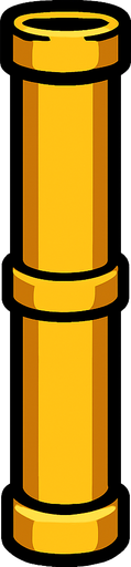 vertical long pipe.
In-Game asset.  2d.  High contrast.  No shadows