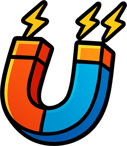 magnet.
In-Game asset.  2d.  High contrast.  No shadows