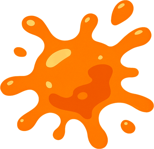 orange liquid.
In-Game asset.  2d.  High contrast.  No shadows