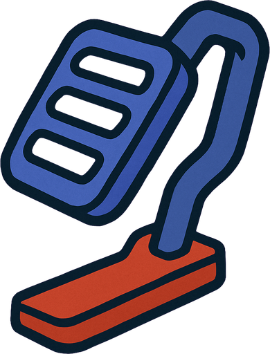 Gaz pedalı.
In-Game asset.  2d.  High contrast.  No shadows