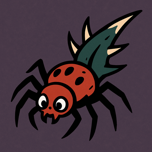 spider thorn.
In-Game asset.  2d.  High contrast.  No shadows