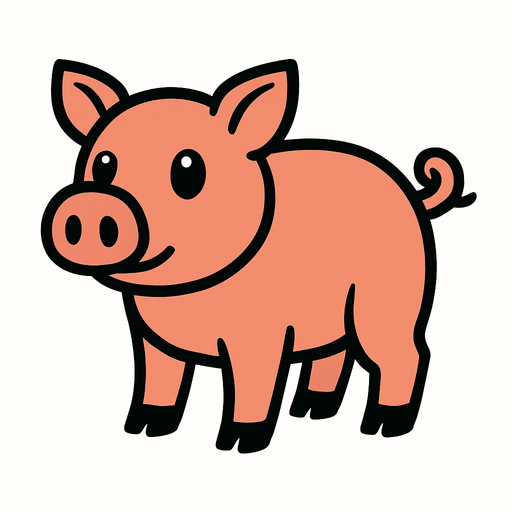 pig.
In-Game asset.  2d.  High contrast.  No shadows