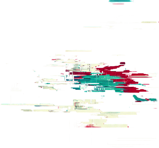 glitch effect designed to obscure parts of an image, styled with a corrupted, high-tech aesthetic. The effect features jagged digital distortions, horizontal and vertical lines, and fragmented static noise that mimic a malfunctioning screen. Irregular bands of color, like red, blue, and green, are interspersed with black and white static, creating a chaotic yet visually engaging pattern.

Some areas include fragmented text or pixelated blocks, further enhancing the glitchy, corrupted look. The overall effect has sharp, uneven edges, making it blend naturally into a disrupted image. Subtle hints of glowing lines or grid-like structures add a futuristic feel while keeping the distortion dense enough to effectively conceal parts of the underlying image. This glitch effect is ideal for creating a sense of mystery or simulating the appearance of a compromised digital screen.
Single Game Texture. In-Game asset. 2d. Blank background. High contrast. No shadows.