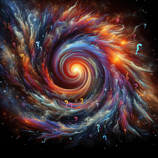 A jagged tear or swirling vortex in space, leaking multi-colored, chaotic energy. Could incorporate shifting, abstract symbols or question marks within the rift..
Single Game Texture.  In-Game asset.  2d.  Blank background.  High contrast.  No shadows