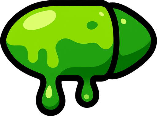 slime bullet different.
In-Game asset.  2d.  High contrast.  No shadows