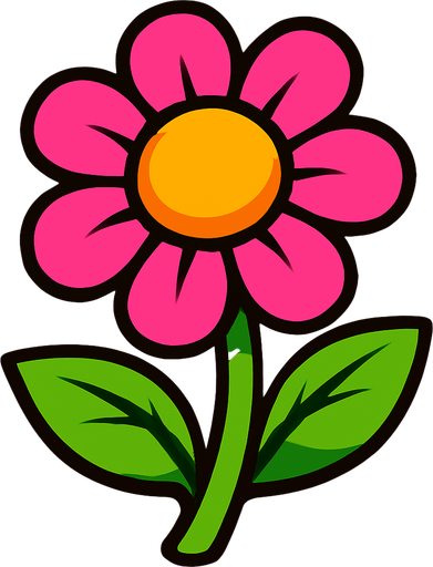 Flower.
In-Game asset.  2d.  High contrast.  No shadows