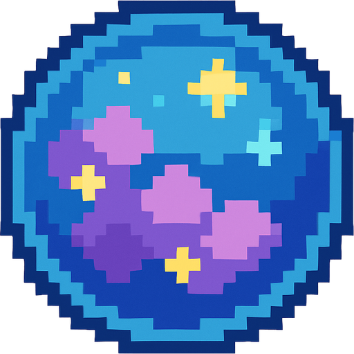 dream orb 2d pixel art.
In-Game asset.  2d.  High contrast.  No shadows