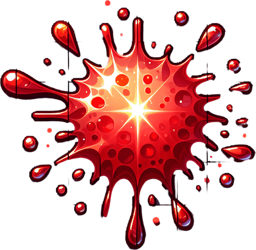 top down view, blood splatter game sprite
no background