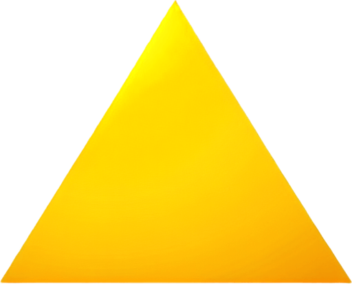 triangle  yellow 2d.
Single Game Texture.  In-Game asset.  Blank background.  High contrast.  No shadows
