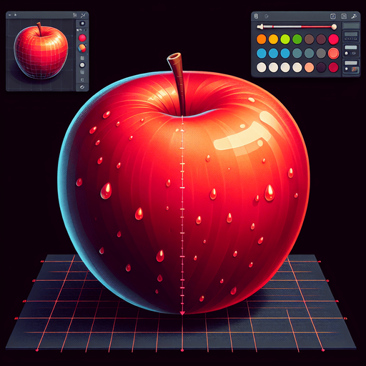 Apple.
Single Game Texture. In-Game asset. 2d. Blank background. High contrast. No shadows.