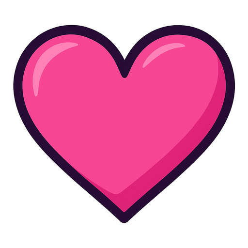 pembe kalp.
In-Game asset.  2d.  High contrast.  No shadows