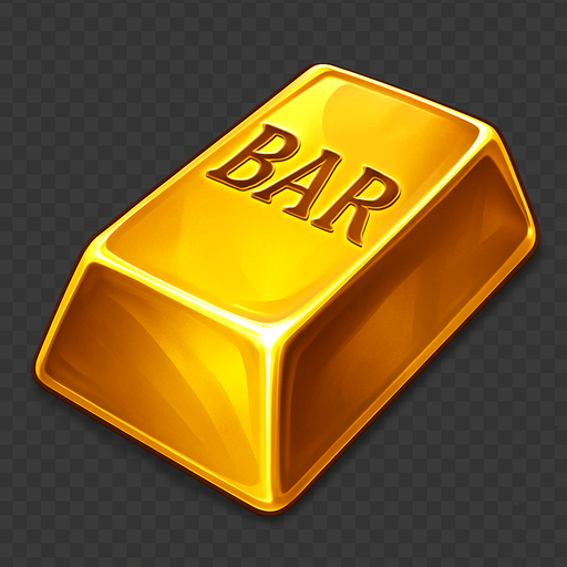 Crea un asset para el símbolo 'B' de Megaways: una Barra de Oro.
Una barra de oro sólida y brillante, con reflejos realistas que sugieran lujo y peso. Puede tener la palabra 'BAR' grabada sutilmente. Estilo de casino opulento. Color dorado intenso. Fondo transparente. Es un símbolo de alto valor (40x), debe transmitir riqueza.
In-Game asset.  2d.  High contrast.  No shadows