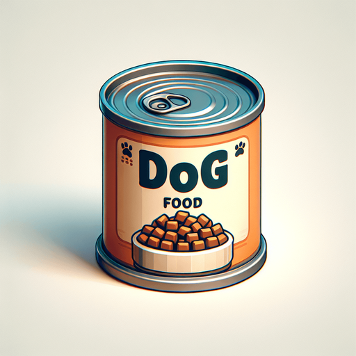can of Dog Food. Game asset. 3d clipart. Blank background. High contrast. No shadows..