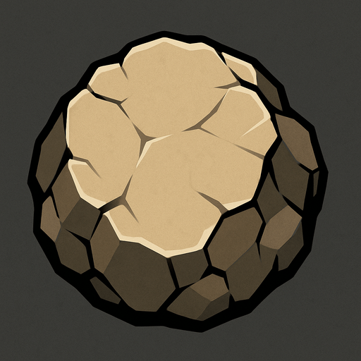 Roca vista desde arriba.
In-Game asset.  2d.  High contrast.  No shadows