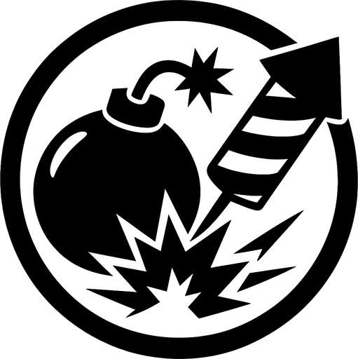 Una bomba grande y un cohete de fuego artificial chino