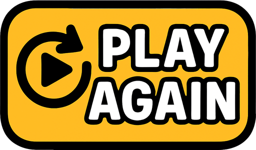 Play again button.
In-Game asset.  2d.  High contrast.  No shadows