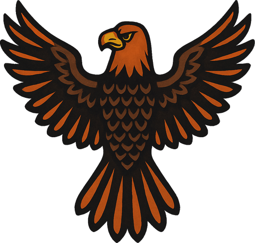 an eagle seen from top.
In-Game asset.  2d.  High contrast.  No shadows