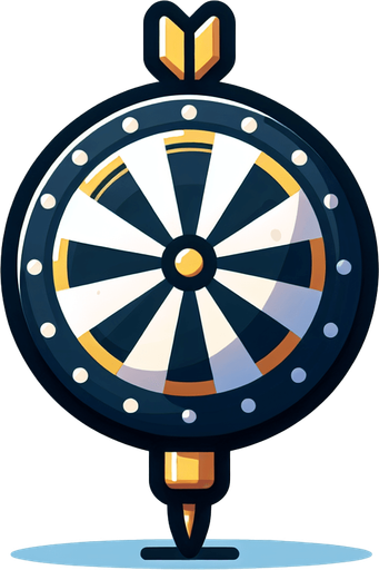 Cartoon flat dart board.
Single Game Texture. In-Game asset. 2d. White background. High contrast. No shadows.