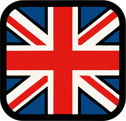 Иконка английского языка флаг без текста
In-Game asset.  2d.  High contrast.  No shadows