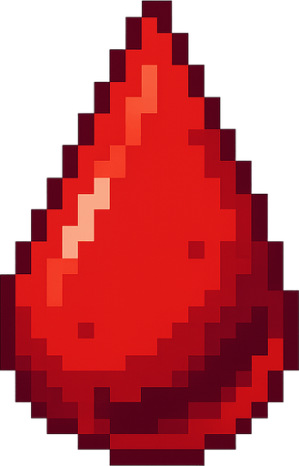 pixel blood. No background. Transparent background. Blank background. No shadows. 2d. In-Game asset. flat