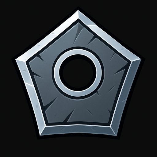 Pentagon blade.
In-Game asset.  2d.  High contrast.  No shadows