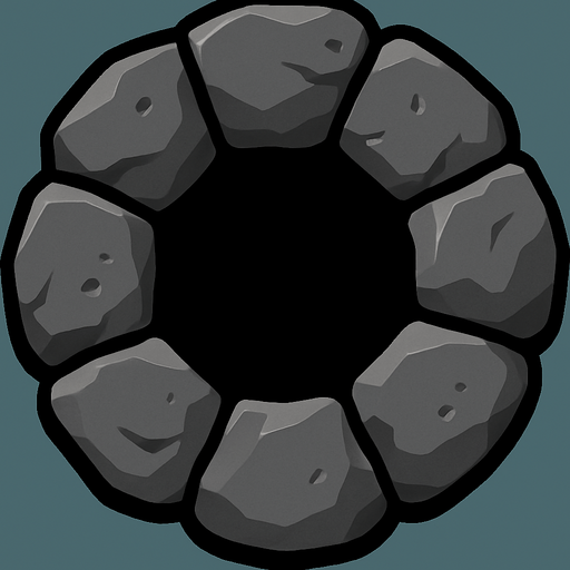 Make a circle of rocks whit a hole in the middle.