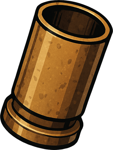 empty bullet cap.
In-Game asset.  High contrast.  No shadows