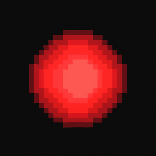 pixelart red circular enemy projectile to dodge
In-Game asset.  2d.  High contrast.  No shadows. Pixel art