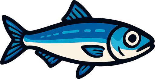 mavi hamsi.
In-Game asset.  2d.  High contrast.  No shadows
