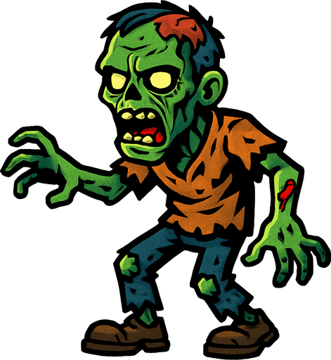 ZOMBİE.
In-Game asset.  High contrast.  No shadows