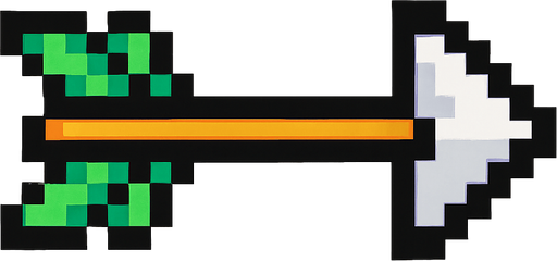 arrow pixel art.
In-Game asset.  2d.  High contrast.  No shadows