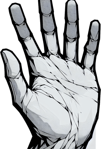 hand.
Single Game Texture.  In-Game asset.  2d.  Blank background.  High contrast.  No shadows
