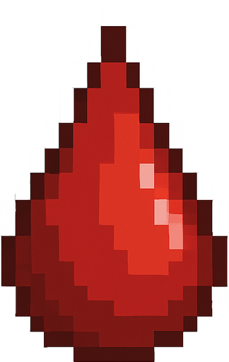 gota de sangue com contorno branco, pixel art, fundo transparente.
In-Game asset.  2d.  High contrast.  No shadows
