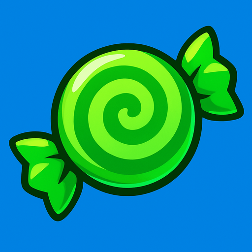 candy green.
In-Game asset.  2d.  High contrast.  No shadows