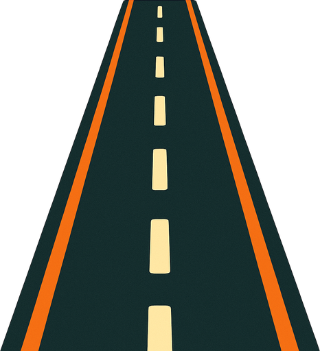 Dikey bir yol yap kara yolu.
In-Game asset.  2d.  High contrast.  No shadows