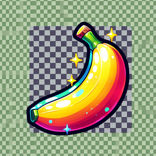 animation banana transparent back.
Single Game Texture. In-Game asset. 2d. Blank background. High contrast. No shadows.