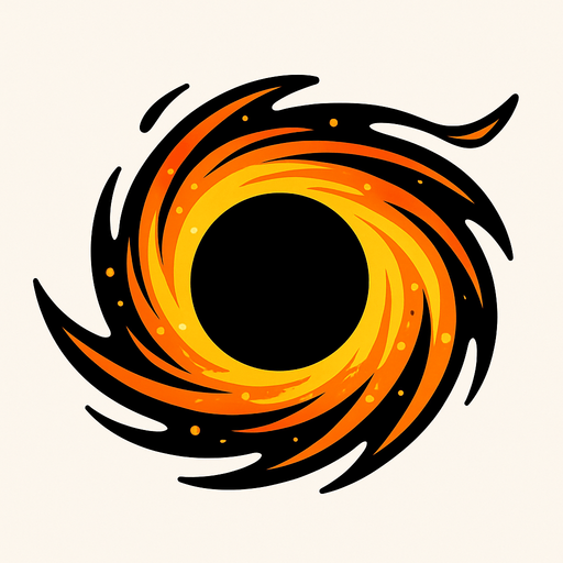black hole.
In-Game asset.  2d.  High contrast.  No shadows