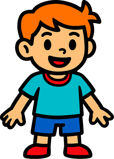 Kid.
In-Game asset.  2d.  High contrast.  No shadows