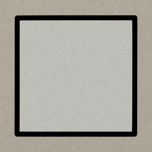 A light gray square with black borders. Realistic appearance and brightness
In-Game asset.  2d.  High contrast.  No shadows