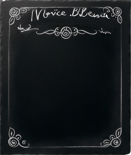 "NOVICE BLEND" handwritten in chalk