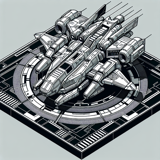 A space ship.
Single Game Texture.  In-Game asset.  2d.  Blank background.  High contrast.  No shadows standing